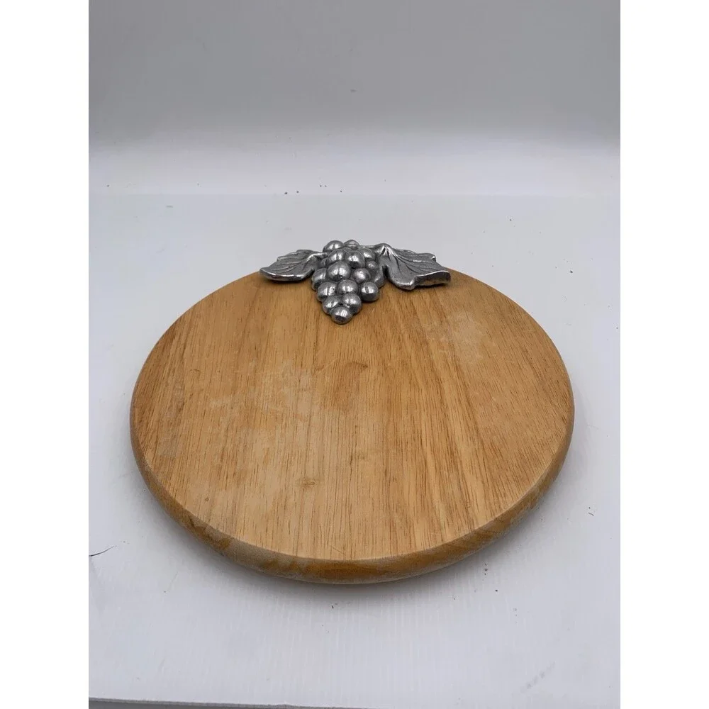 Winsome Wood Beechwood Charcuterie Board Metal Grapevine Cheese Board 12